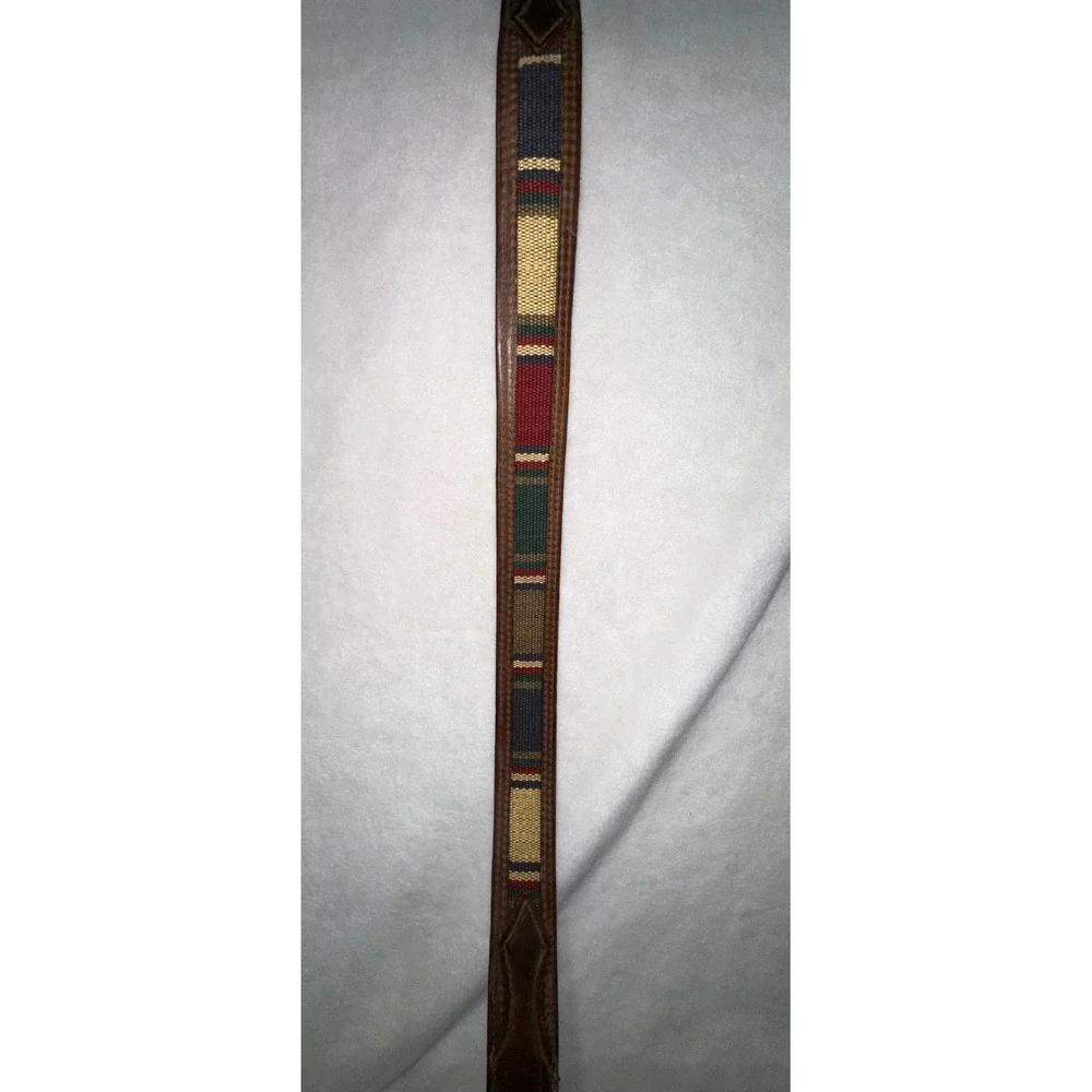 Kids Woven Leather Belt Multicolored Stripes Size 30 Made‎ in USA